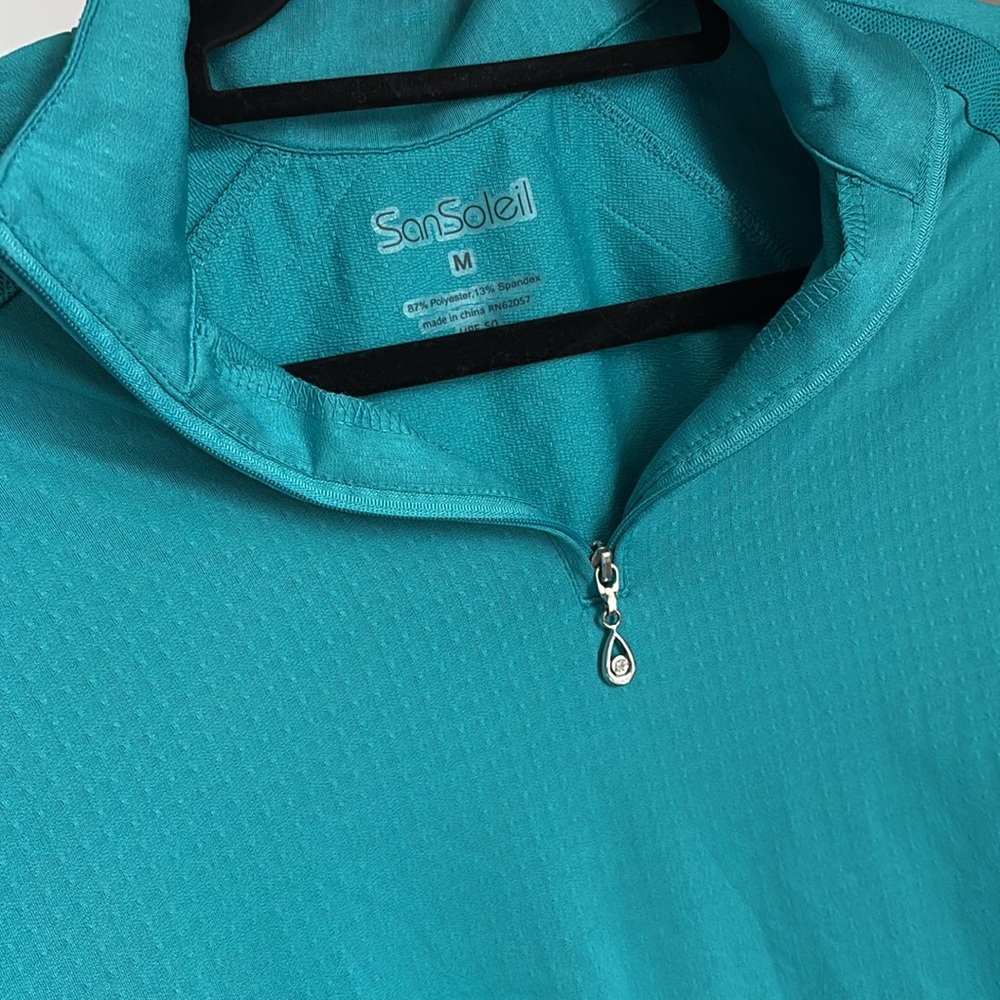 San Soleil Women's Teal Long Sleeve Top